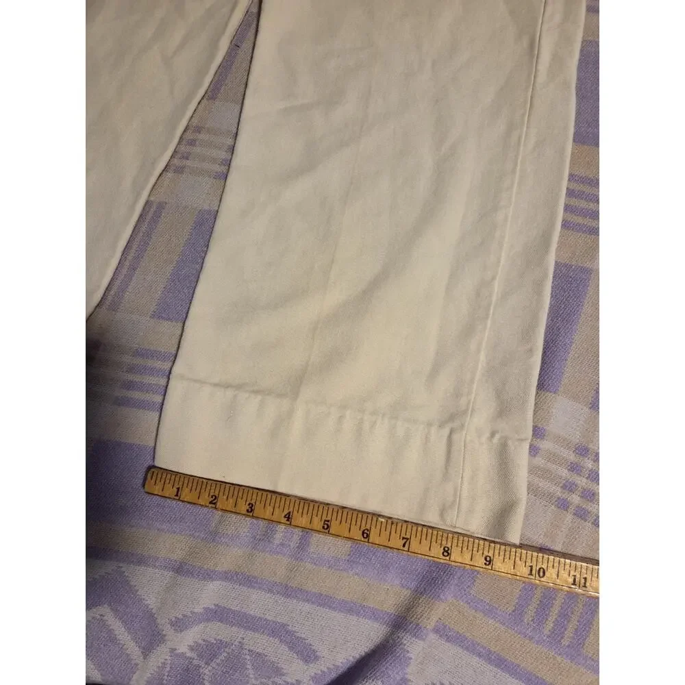 Vintage 1940s Palm Beach Gabardine Rayon Pleated Trouser Linen Pants Size 29x28